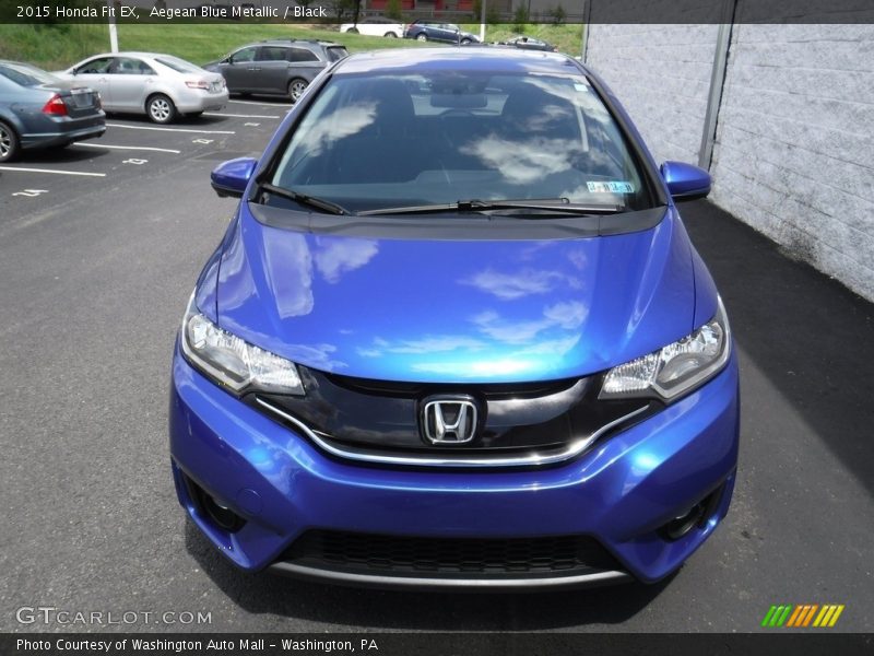 Aegean Blue Metallic / Black 2015 Honda Fit EX