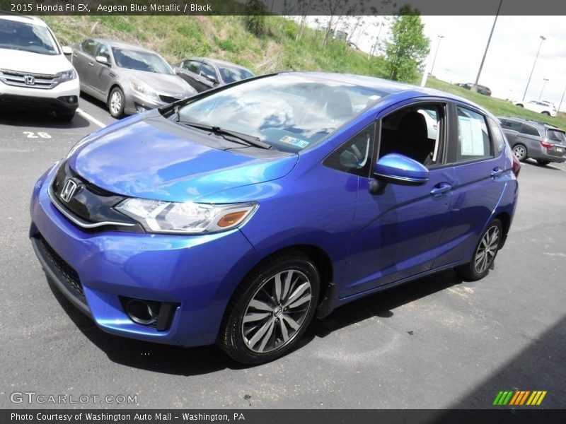 Aegean Blue Metallic / Black 2015 Honda Fit EX