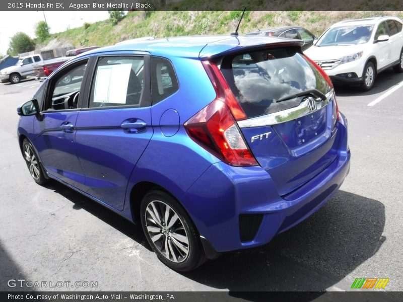 Aegean Blue Metallic / Black 2015 Honda Fit EX