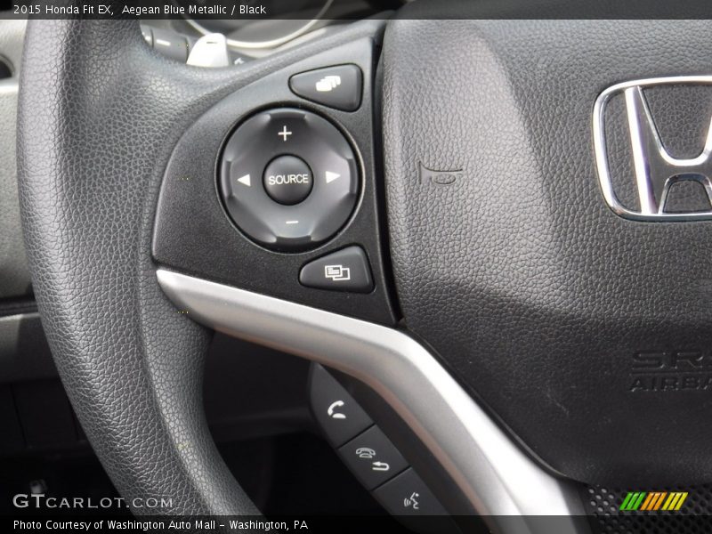 Aegean Blue Metallic / Black 2015 Honda Fit EX