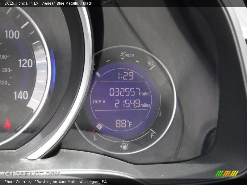 Aegean Blue Metallic / Black 2015 Honda Fit EX