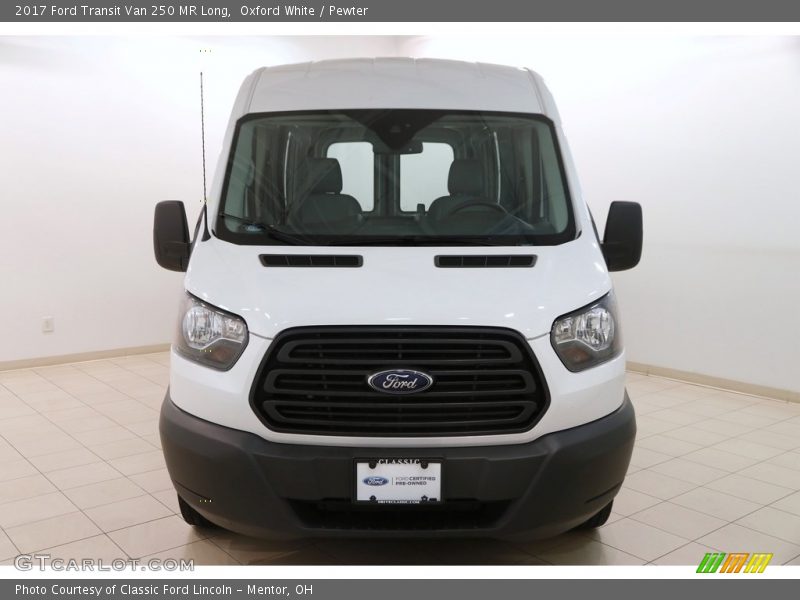 Oxford White / Pewter 2017 Ford Transit Van 250 MR Long