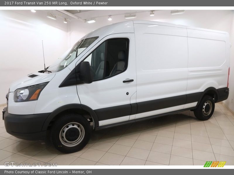 Oxford White / Pewter 2017 Ford Transit Van 250 MR Long