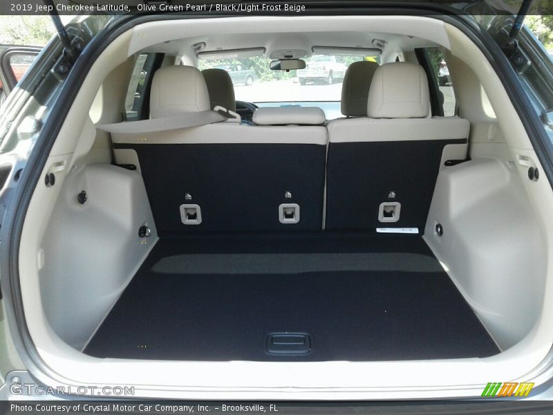 Olive Green Pearl / Black/Light Frost Beige 2019 Jeep Cherokee Latitude