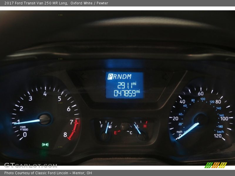 Oxford White / Pewter 2017 Ford Transit Van 250 MR Long