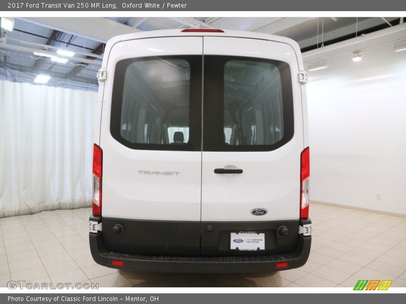 Oxford White / Pewter 2017 Ford Transit Van 250 MR Long