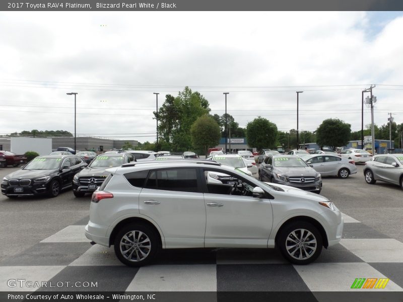 Blizzard Pearl White / Black 2017 Toyota RAV4 Platinum
