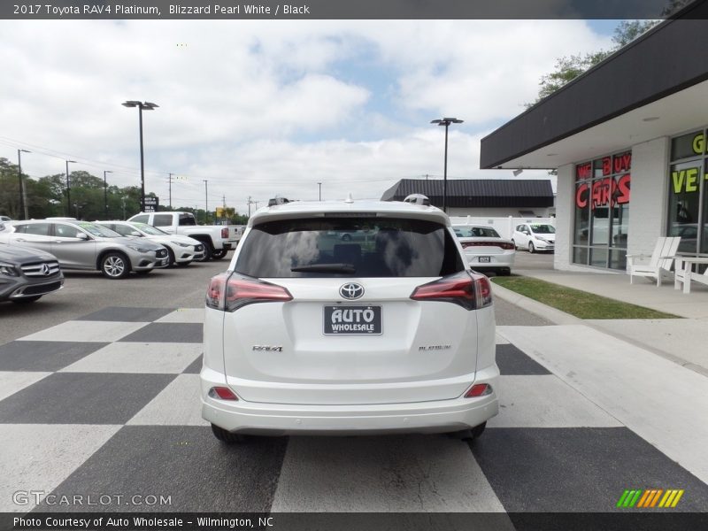 Blizzard Pearl White / Black 2017 Toyota RAV4 Platinum