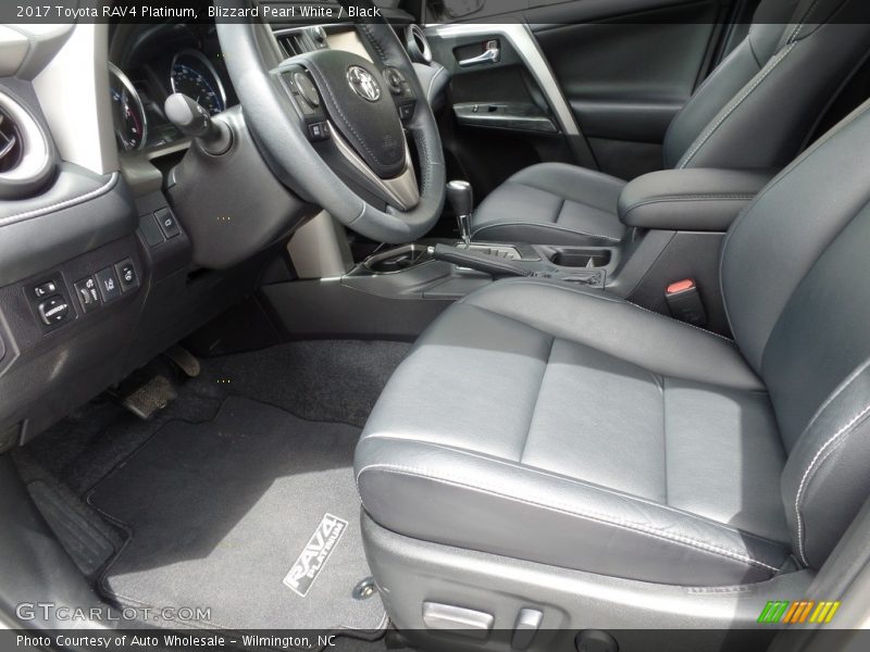Blizzard Pearl White / Black 2017 Toyota RAV4 Platinum