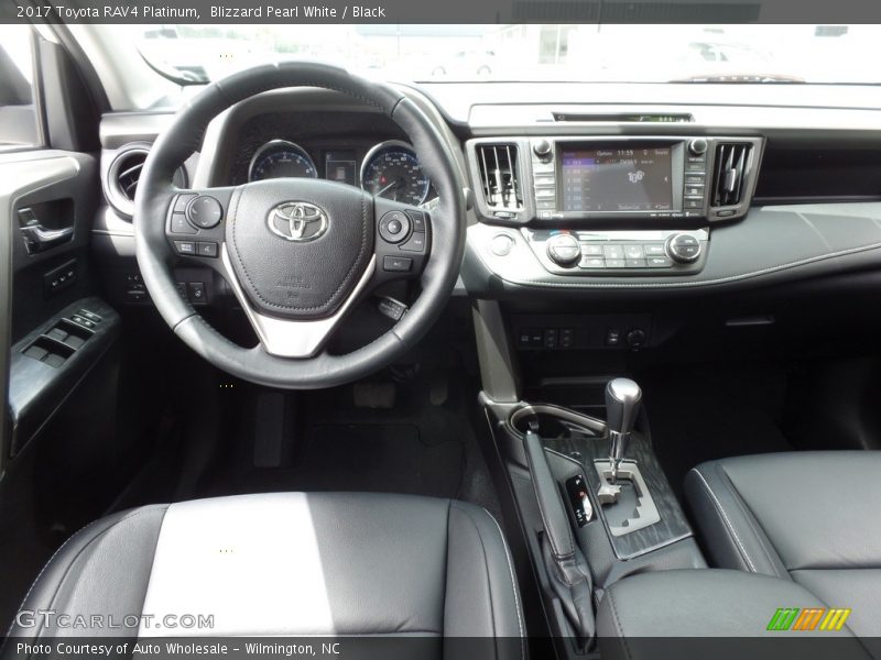 Blizzard Pearl White / Black 2017 Toyota RAV4 Platinum
