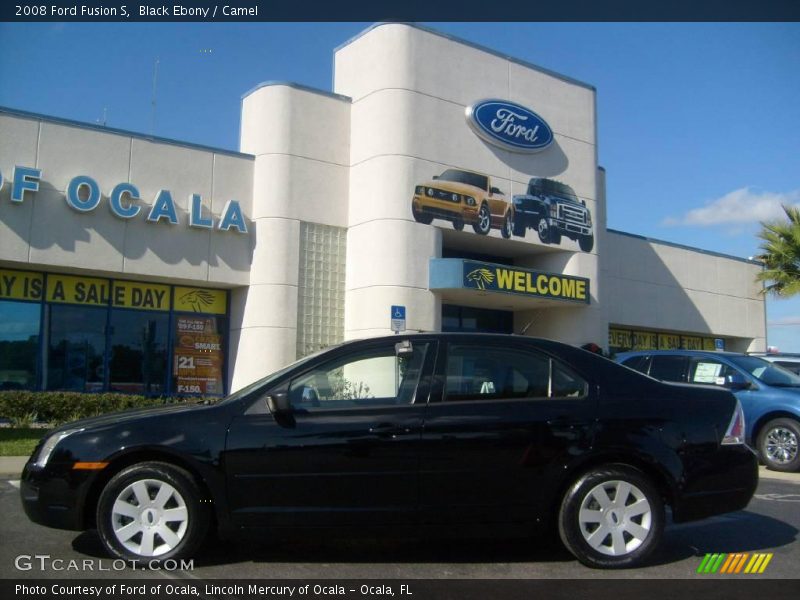 Black Ebony / Camel 2008 Ford Fusion S