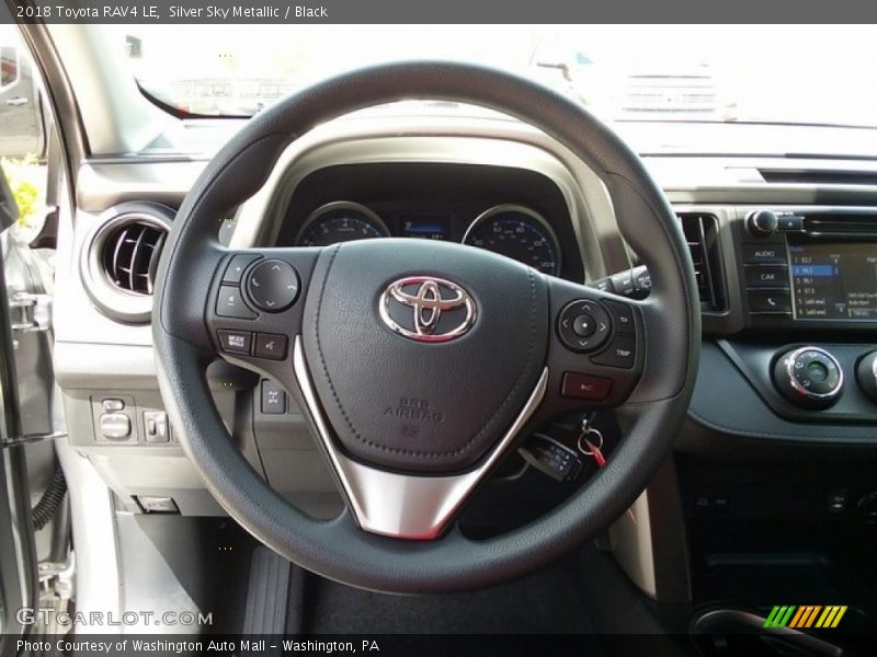 Silver Sky Metallic / Black 2018 Toyota RAV4 LE