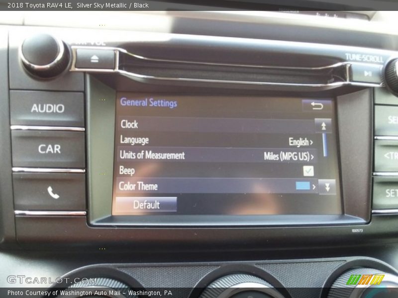 Silver Sky Metallic / Black 2018 Toyota RAV4 LE