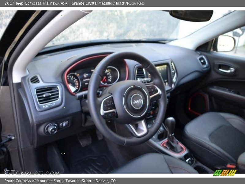 Granite Crystal Metallic / Black/Ruby Red 2017 Jeep Compass Trailhawk 4x4