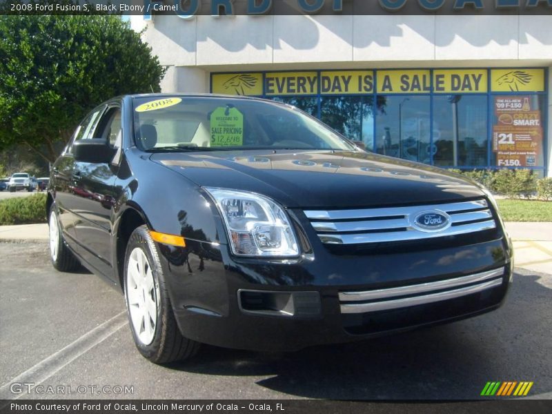 Black Ebony / Camel 2008 Ford Fusion S