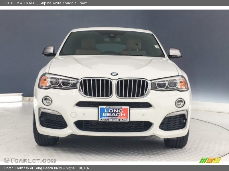 Alpine White / Saddle Brown 2018 BMW X4 M40i