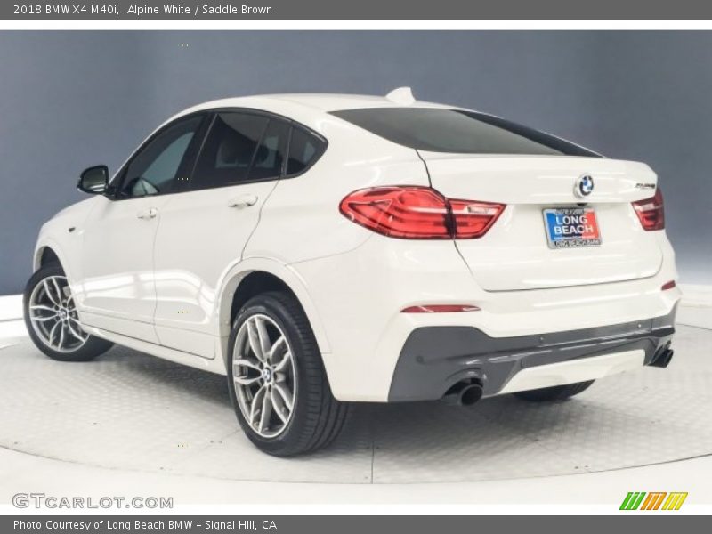 Alpine White / Saddle Brown 2018 BMW X4 M40i