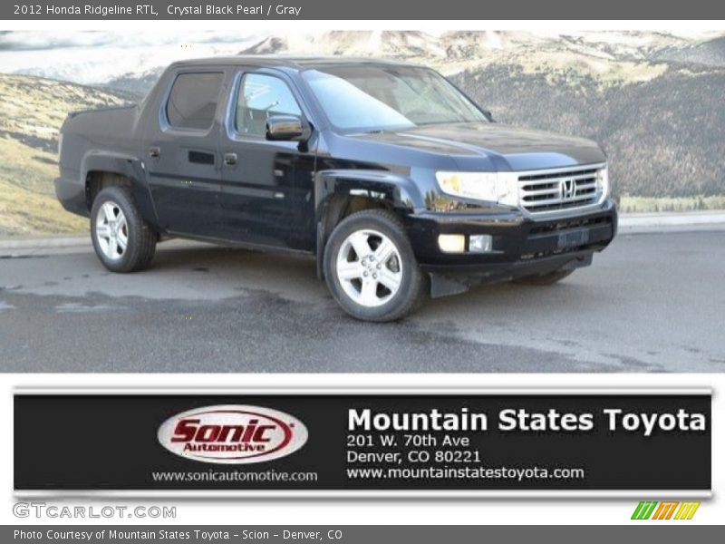 Crystal Black Pearl / Gray 2012 Honda Ridgeline RTL