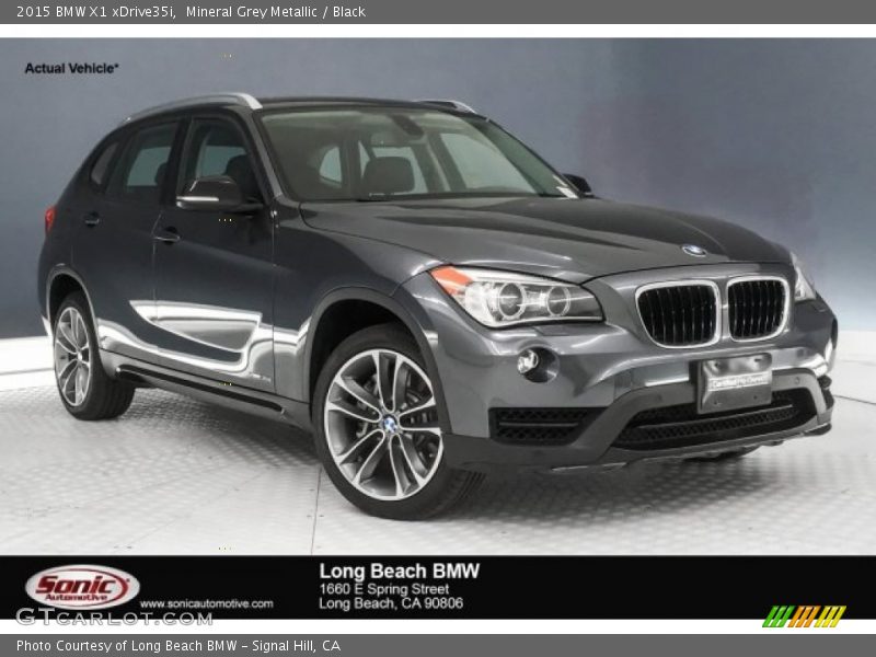 Mineral Grey Metallic / Black 2015 BMW X1 xDrive35i