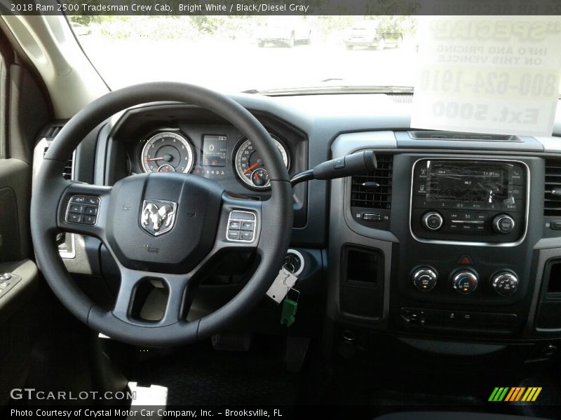Bright White / Black/Diesel Gray 2018 Ram 2500 Tradesman Crew Cab