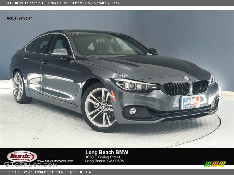 Mineral Grey Metallic / Black 2019 BMW 4 Series 430i Gran Coupe