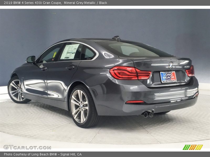 Mineral Grey Metallic / Black 2019 BMW 4 Series 430i Gran Coupe