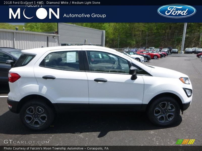 Diamond White / Medium Light Stone 2018 Ford EcoSport S 4WD