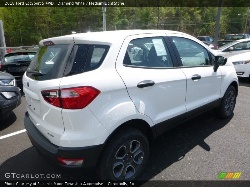 Diamond White / Medium Light Stone 2018 Ford EcoSport S 4WD