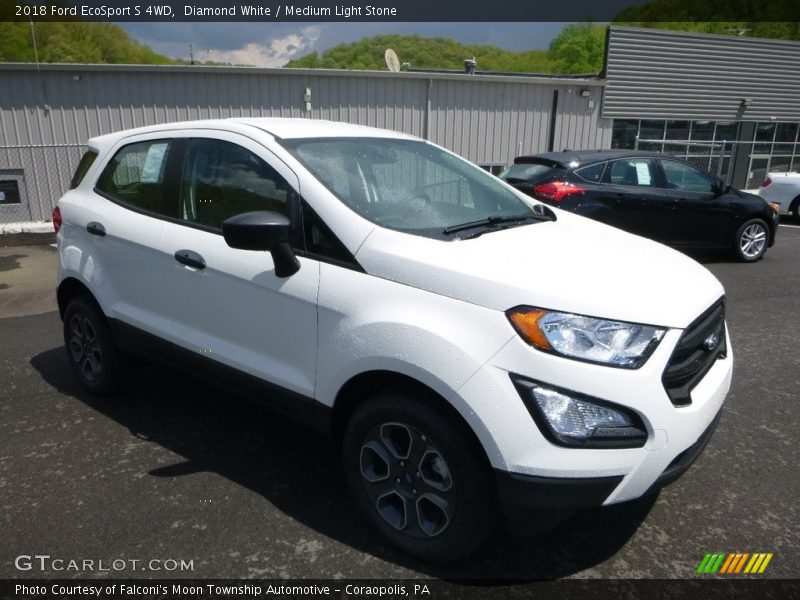 Diamond White / Medium Light Stone 2018 Ford EcoSport S 4WD