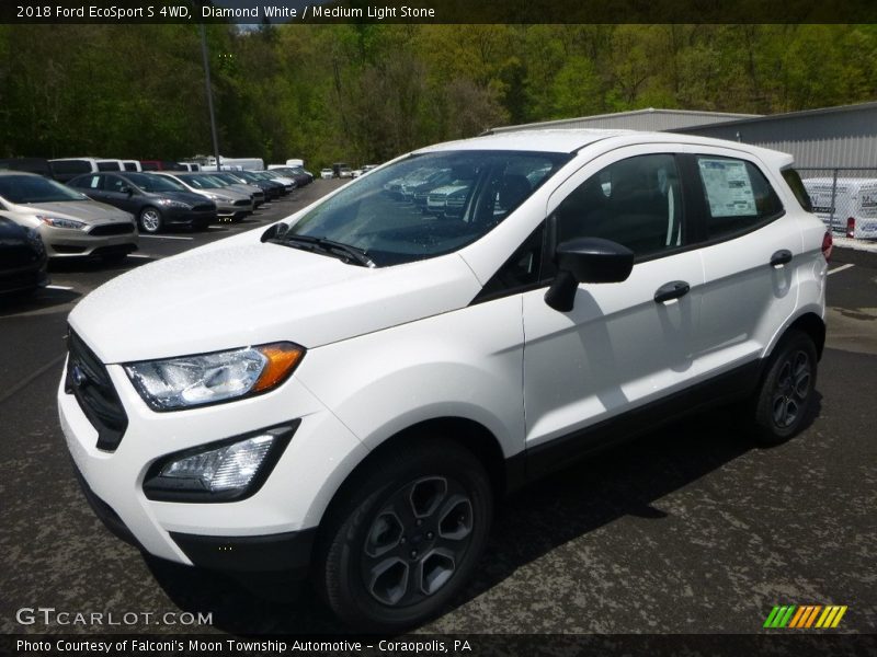 Diamond White / Medium Light Stone 2018 Ford EcoSport S 4WD