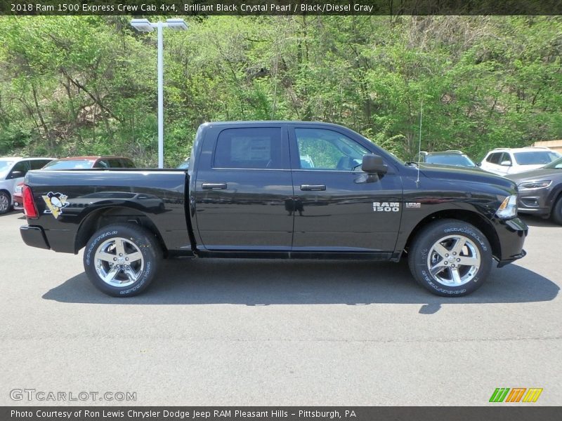 Brilliant Black Crystal Pearl / Black/Diesel Gray 2018 Ram 1500 Express Crew Cab 4x4