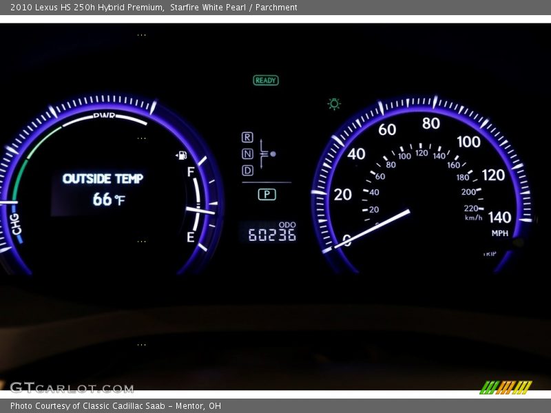 Starfire White Pearl / Parchment 2010 Lexus HS 250h Hybrid Premium