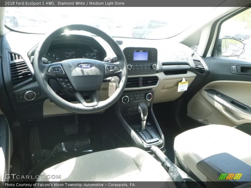 Diamond White / Medium Light Stone 2018 Ford EcoSport S 4WD