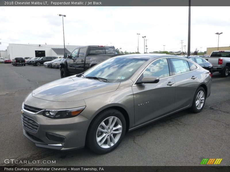 Pepperdust Metallic / Jet Black 2018 Chevrolet Malibu LT
