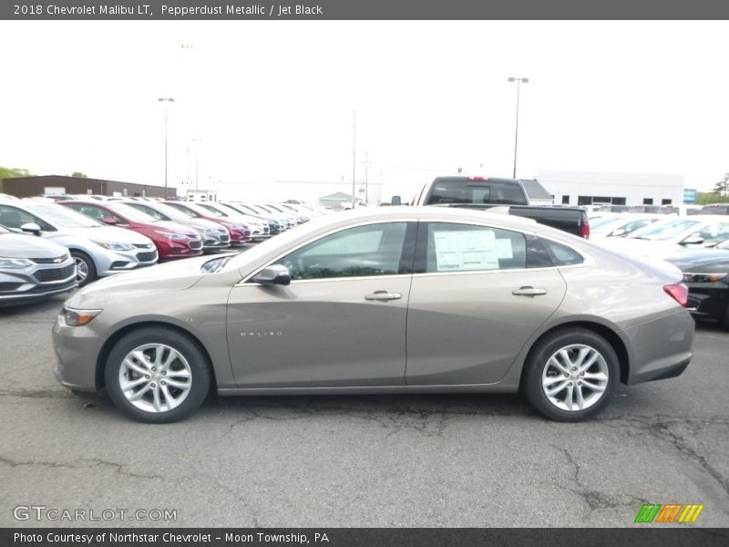 Pepperdust Metallic / Jet Black 2018 Chevrolet Malibu LT