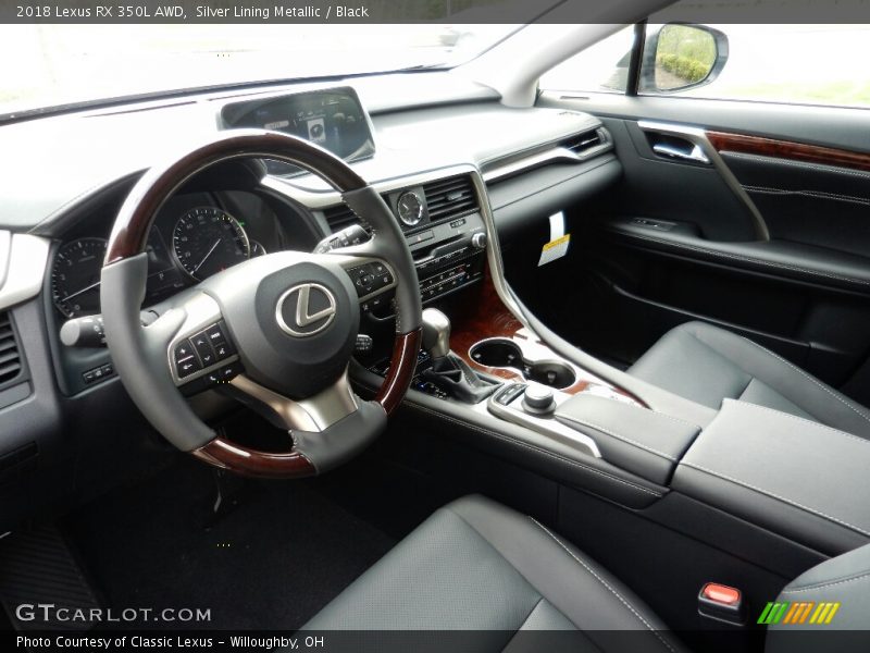 Silver Lining Metallic / Black 2018 Lexus RX 350L AWD
