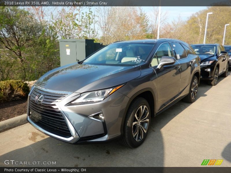 Nebula Gray Pearl / Stratus Gray 2018 Lexus RX 350L AWD
