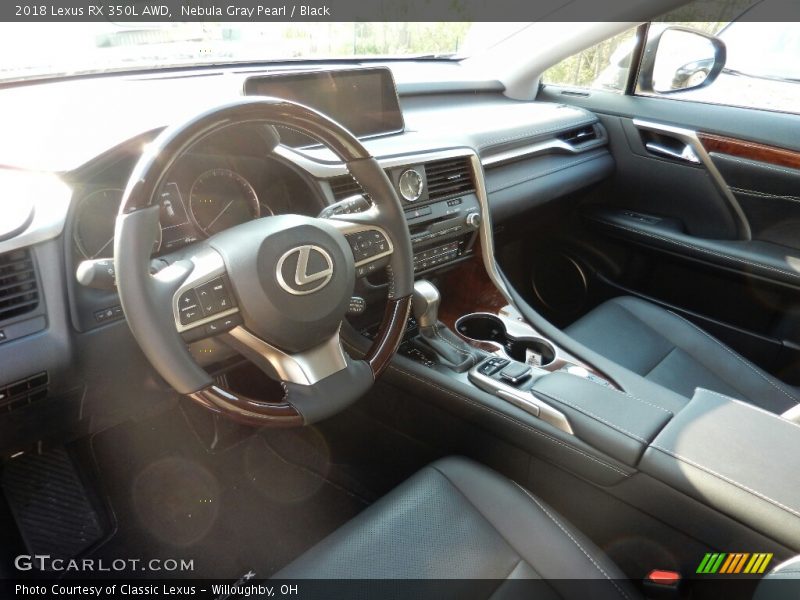 Nebula Gray Pearl / Black 2018 Lexus RX 350L AWD