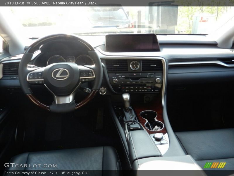 Nebula Gray Pearl / Black 2018 Lexus RX 350L AWD