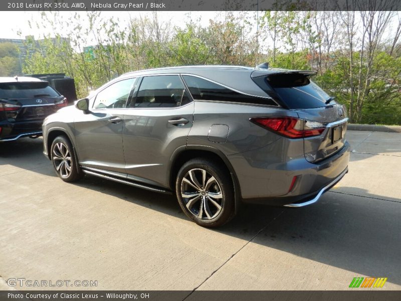 Nebula Gray Pearl / Black 2018 Lexus RX 350L AWD
