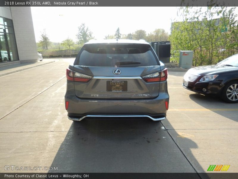 Nebula Gray Pearl / Black 2018 Lexus RX 350L AWD