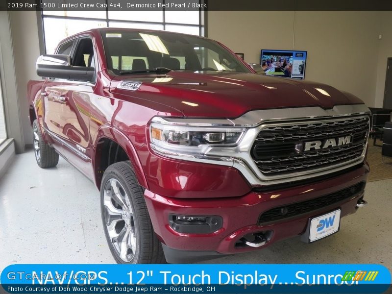 Delmonico Red Pearl / Black 2019 Ram 1500 Limited Crew Cab 4x4