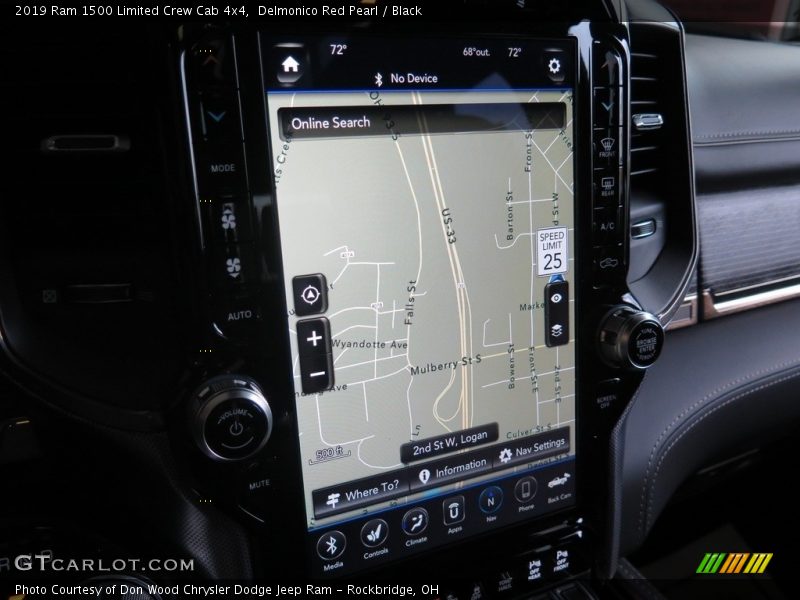 Delmonico Red Pearl / Black 2019 Ram 1500 Limited Crew Cab 4x4