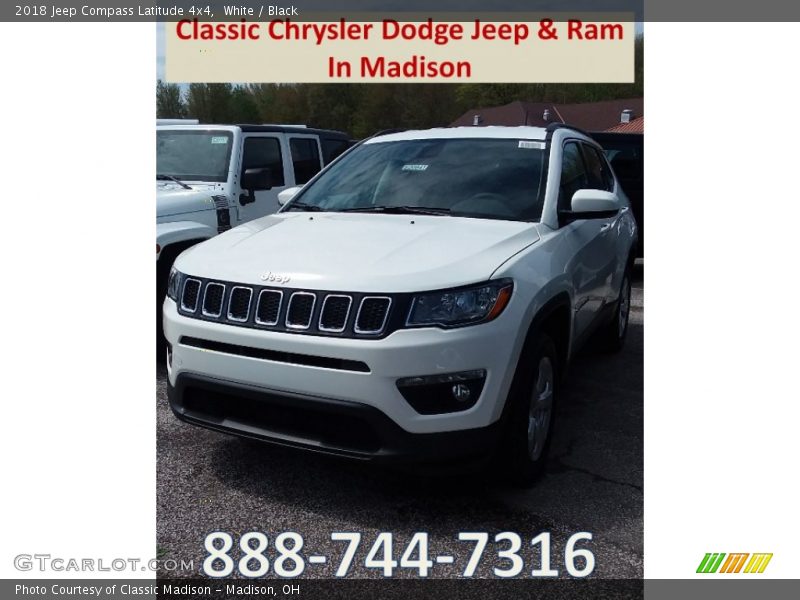 White / Black 2018 Jeep Compass Latitude 4x4