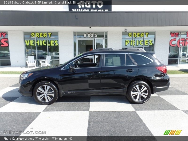 Crystal Black Silica / Ivory 2018 Subaru Outback 3.6R Limited