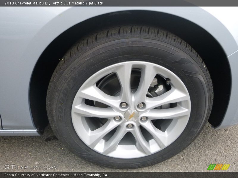 Arctic Blue Metallic / Jet Black 2018 Chevrolet Malibu LT