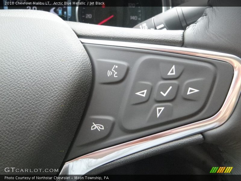 Arctic Blue Metallic / Jet Black 2018 Chevrolet Malibu LT