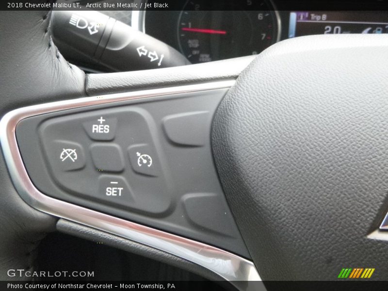 Arctic Blue Metallic / Jet Black 2018 Chevrolet Malibu LT