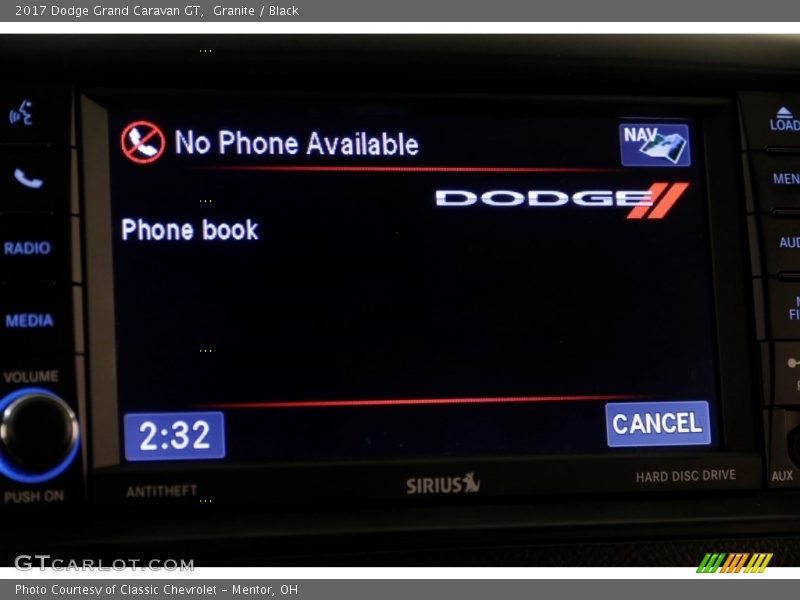 Granite / Black 2017 Dodge Grand Caravan GT