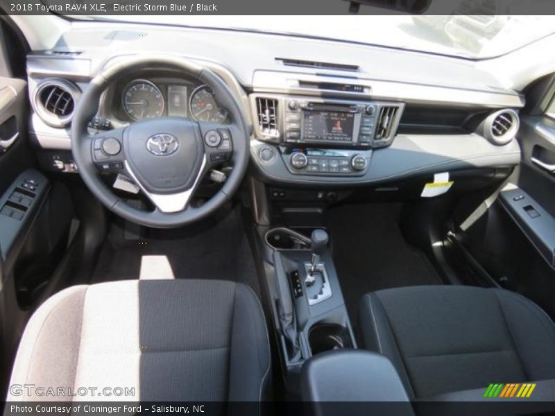 Electric Storm Blue / Black 2018 Toyota RAV4 XLE